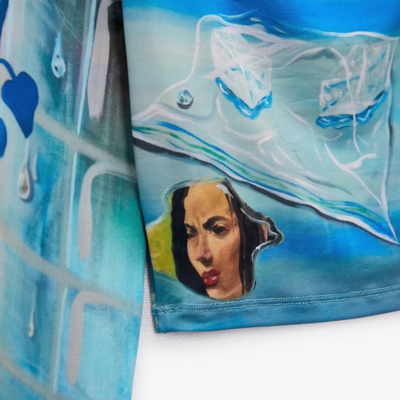 Zara limited edition larissa de Jesus negron print crop top - Picture 9 of 9